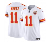 Men’s Kansas City Chiefs #11 Carson Wentz White 2023 F.U.S.E Vapor Untouchable Limited Football Stitched Jersey