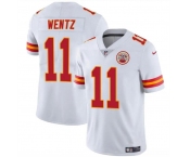 Men’s Kansas City Chiefs #11 Carson Wentz White Vapor Untouchable Limited Football Stitched Jersey