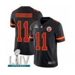 Men's Kansas City Chiefs #11 Demarcus Robinson Limited Black Rush Vapor Untouchable Super Bowl LIV Bound Football Jersey