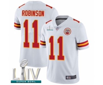 Men's Kansas City Chiefs #11 Demarcus Robinson White Vapor Untouchable Limited Player Super Bowl LIV Bound Football Jersey