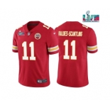 Men's Kansas City Chiefs #11 Marquez Valdes-Scantling Red Super Bowl LVII Patch Vapor Untouchable Limited Stitched Jersey