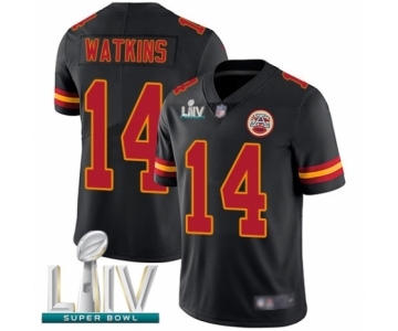 Men's Kansas City Chiefs #14 Sammy Watkins Limited Black Rush Vapor Untouchable Super Bowl LIV Bound Football Jersey