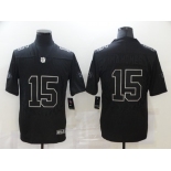 Men's Kansas City Chiefs #15 Patrick Mahomes Black Commemorative Edition Vapor Untouchable Limited Jersey