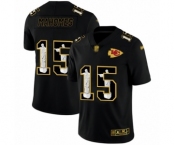 Men's Kansas City Chiefs #15 Patrick Mahomes Black Jesus Faith Limited Player Football Jersey