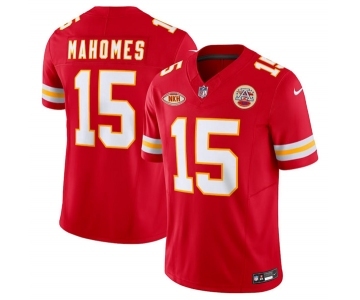 Men’s Kansas City Chiefs #15 Patrick Mahomes Red 2023 F.U.S.E. With NKH Patch Vapor Untouchable Limited Football Stitched Jersey