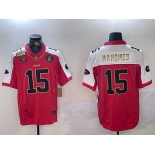 Men's Kansas City Chiefs #15 Patrick Mahomes Red With Gold Super Bowl LVIII Patch Limited Stitched Football Jersey