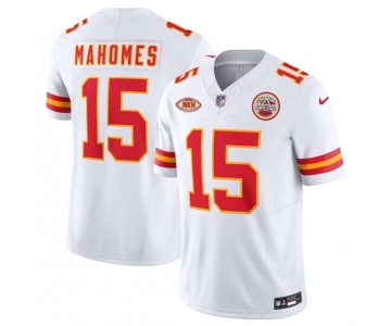 Men’s Kansas City Chiefs #15 Patrick Mahomes White 2023 F.U.S.E. With NKH Patch Vapor Untouchable Limited Football Stitched Jersey