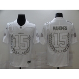 Men's Kansas City Chiefs #15 Patrick Mahomes White Commemorative Edition Vapor Untouchable Limited Jersey