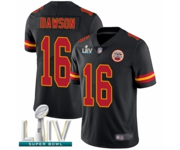 Men's Kansas City Chiefs #16 Len Dawson Limited Black Rush Vapor Untouchable Super Bowl LIV Bound Football Jersey