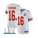 Men's Kansas City Chiefs #16 Len Dawson White Vapor Untouchable Limited Player Super Bowl LIV Bound Football Jersey