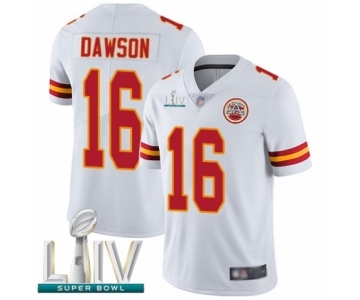 Men's Kansas City Chiefs #16 Len Dawson White Vapor Untouchable Limited Player Super Bowl LIV Bound Football Jersey