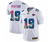 Men's Kansas City Chiefs #19 Joe Montana White Multi-Color 2020 Football Crucial Catch Limited Football Jersey