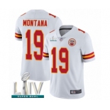 Men's Kansas City Chiefs #19 Joe Montana White Vapor Untouchable Limited Player Super Bowl LIV Bound Football Jersey