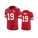 Men's Kansas City Chiefs #19 Kadarius Toney Red Vapor Untouchable Limited Stitched Football Jersey