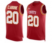 Men's Kansas City Chiefs #20 Morris Claiborne Limited Red Player Name & Number Tank Top Football Jersey