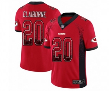 Men's Kansas City Chiefs #20 Morris Claiborne Limited Red Rush Drift Fashion Football Jersey