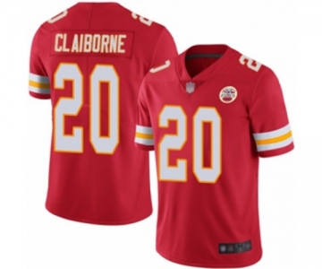 Men's Kansas City Chiefs #20 Morris Claiborne Red Team Color Vapor Untouchable Limited Player Football Jersey