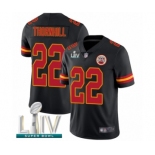 Men's Kansas City Chiefs #22 Juan Thornhill Limited Black Rush Vapor Untouchable Super Bowl LIV Bound Football Jersey