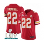 Men's Kansas City Chiefs #22 Juan Thornhill Red Team Color Vapor Untouchable Limited Player Super Bowl LIV Bound Football Jersey