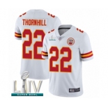 Men's Kansas City Chiefs #22 Juan Thornhill White Vapor Untouchable Limited Player Super Bowl LIV Bound Football Jersey