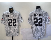 Men's Kansas City Chiefs #22 Trent McDuffie Arctic Camo 2024 FUSE Salute to Service Limited Stitched Jersey