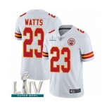 Men's Kansas City Chiefs #23 Armani Watts White Vapor Untouchable Limited Player Super Bowl LIV Bound Football Jersey