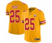 Men's Kansas City Chiefs #25 LeSean McCoy Limited Gold Inverted Legend Football Jersey