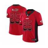 Men's Kansas City Chiefs #25 LeSean McCoy Limited Red Rush Drift Fashion Football Jersey