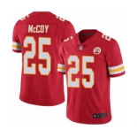 Men's Kansas City Chiefs #25 LeSean McCoy Red Team Color Vapor Untouchable Limited Player Football Jersey