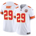 Men’s Kansas City Chiefs #29 Kareem Hunt White 2024 F.U.S.E Vapor Untouchable Limited Stitched Football Jersey