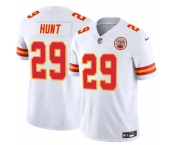 Men’s Kansas City Chiefs #29 Kareem Hunt White 2024 F.U.S.E Vapor Untouchable Limited Stitched Football Jersey