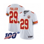 Men's Kansas City Chiefs #29 Kendall Fuller White Vapor Untouchable Limited Player 100th Season Football Jersey