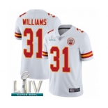 Men's Kansas City Chiefs #31 Darrel Williams White Vapor Untouchable Limited Player Super Bowl LIV Bound Football Jersey