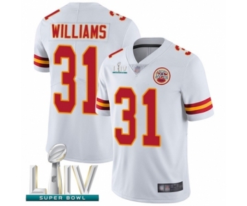 Men's Kansas City Chiefs #31 Darrel Williams White Vapor Untouchable Limited Player Super Bowl LIV Bound Football Jersey