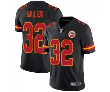 Men's Kansas City Chiefs #32 Marcus Allen Limited Black Rush Vapor Untouchable Football Jersey