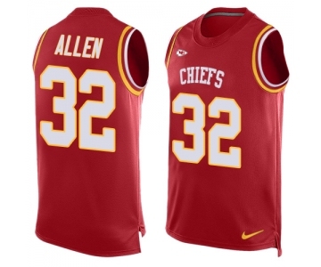 Men's Kansas City Chiefs #32 Marcus Allen Limited Red Player Name & Number Tank Top Football Jersey