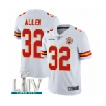 Men's Kansas City Chiefs #32 Marcus Allen White Vapor Untouchable Limited Player Super Bowl LIV Bound Football Jersey