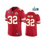 Men's Kansas City Chiefs #32 Nick Bolton Red Super Bowl LVII Patch Vapor Untouchable Limited Stitched Jersey