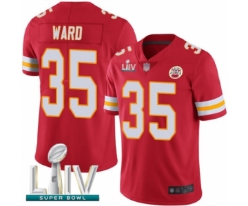 Men's Kansas City Chiefs #35 Charvarius Ward Red Team Color Vapor Untouchable Limited Player Super Bowl LIV Bound Football Jersey