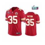 Men's Kansas City Chiefs #35 Jaylen Watson Red Super Bowl LVII Patch Vapor Untouchable Limited Stitched Jersey