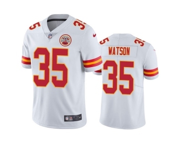 Men's Kansas City Chiefs #35 Jaylen Watson White Vapor Untouchable Limited Stitched Football Jersey