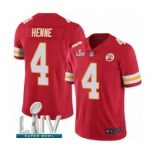 Men's Kansas City Chiefs #4 Chad Henne Red Team Color Vapor Untouchable Limited Player Super Bowl LIV Bound Football Jersey