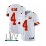 Men's Kansas City Chiefs #4 Chad Henne White Vapor Untouchable Limited Player Super Bowl LIV Bound Football Jersey