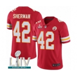 Men's Kansas City Chiefs #42 Anthony Sherman Red Team Color Vapor Untouchable Limited Player Super Bowl LIV Bound Football Jersey