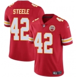 Men's Kansas City Chiefs #42 Carson Steele Red Vapor Untouchable Limited Football Stitched Jersey