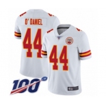 Men's Kansas City Chiefs #44 Dorian O'Daniel White Vapor Untouchable Limited Player 100th Season Football Jersey