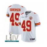 Men's Kansas City Chiefs #49 Daniel Sorensen White Vapor Untouchable Limited Player Super Bowl LIV Bound Football Jersey