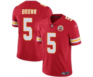 Men’s Kansas City Chiefs #5 Hollywood Brown Red Vapor Untouchable Limited Football Stitched Jersey