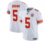 Men’s Kansas City Chiefs #5 Hollywood Brown White Vapor Untouchable Limited Football Stitched Jersey