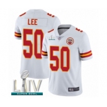 Men's Kansas City Chiefs #50 Darron Lee White Vapor Untouchable Limited Player Super Bowl LIV Bound Football Jersey